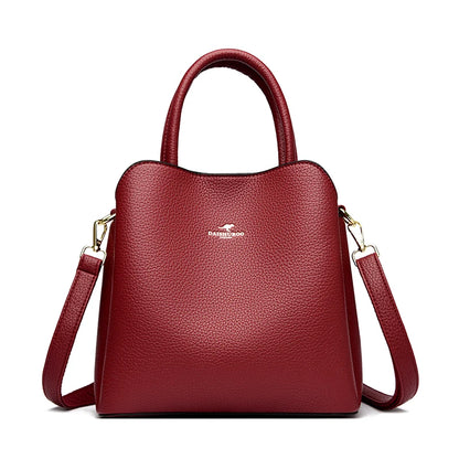 Luxury PU Leather Tote Bag – Women's Designer Crossbody Shoulder Bag
