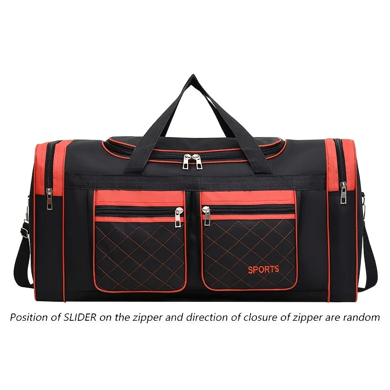 Large Capacity Sports Duffel Bag with Multiple Pockets for Travel & Gym