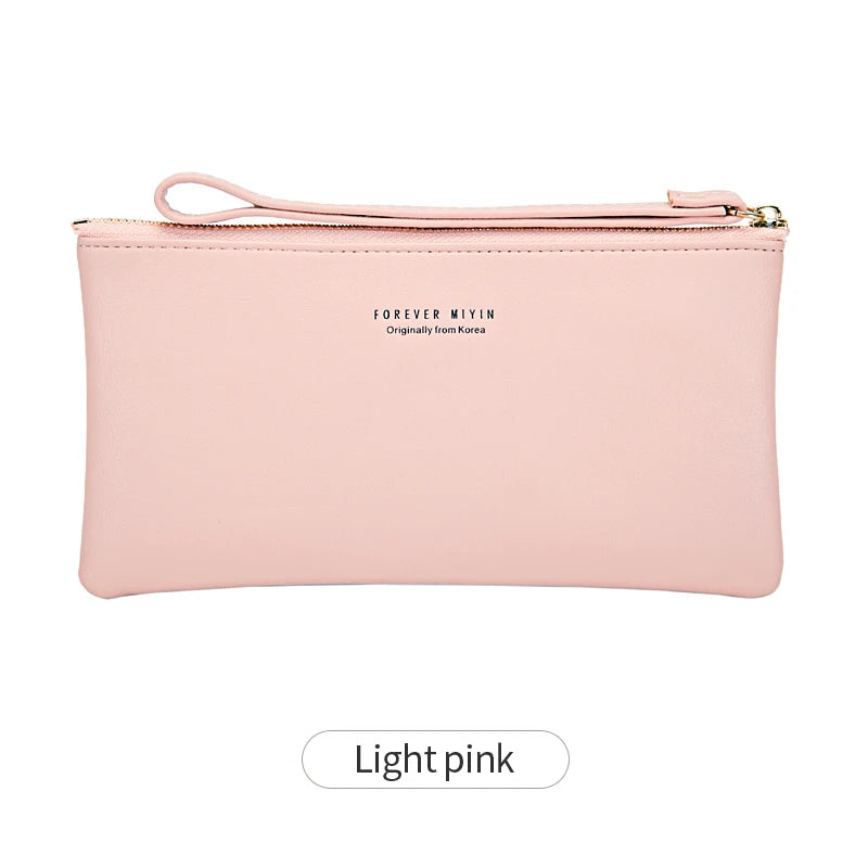 Slim Long Clutch Wallet & Phone Bag for Women – Zipper Wristlet