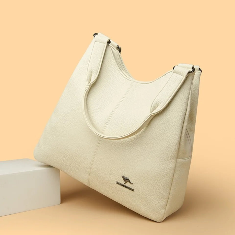 Leather Hobo Bag for Women – Large Top Handle Purse