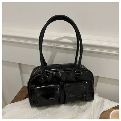 Vintage PU Leather Tote Bag – Women's Business Shoulder Bag