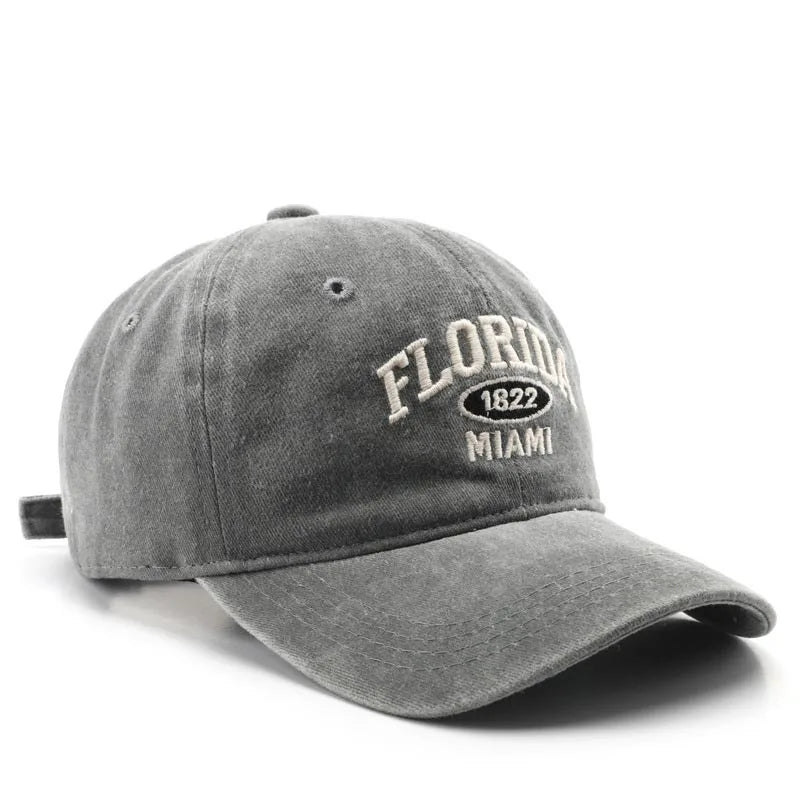 Vintage Washed Baseball Cap – City Embroidery Unisex Dad Hat