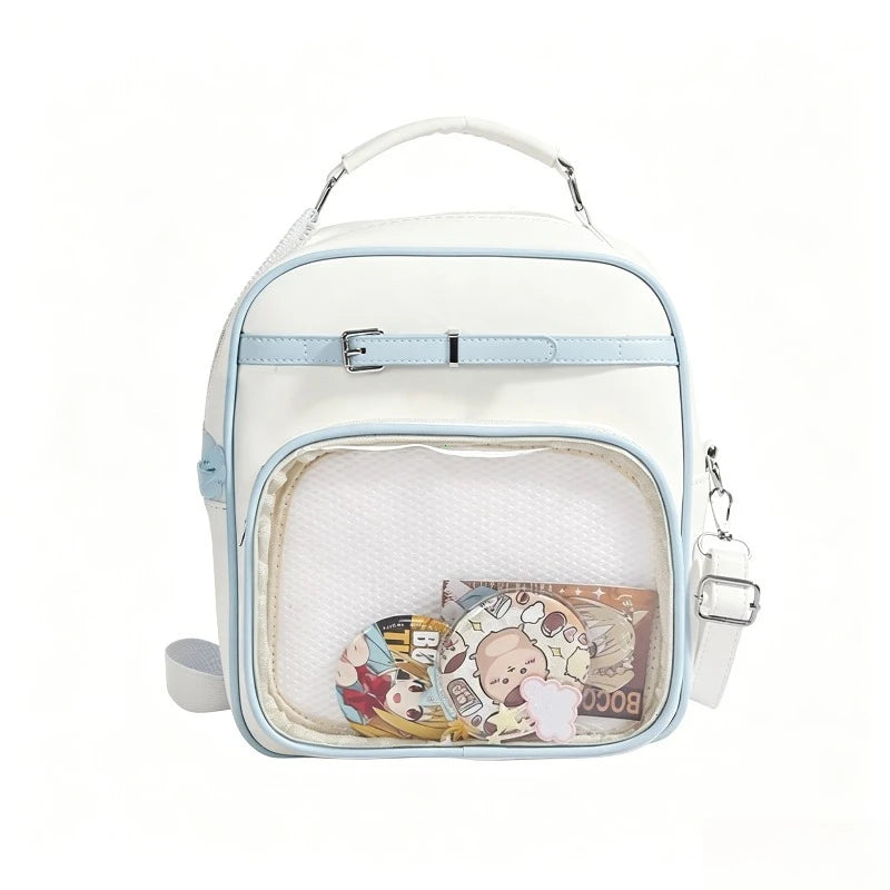 Ita Bag Preppy Style Crossbody Backpack – Clear Window Mini Bag for Girls