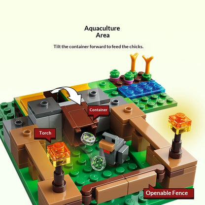 LEGO Minecraft 21585 The Chicken Farm Building Set