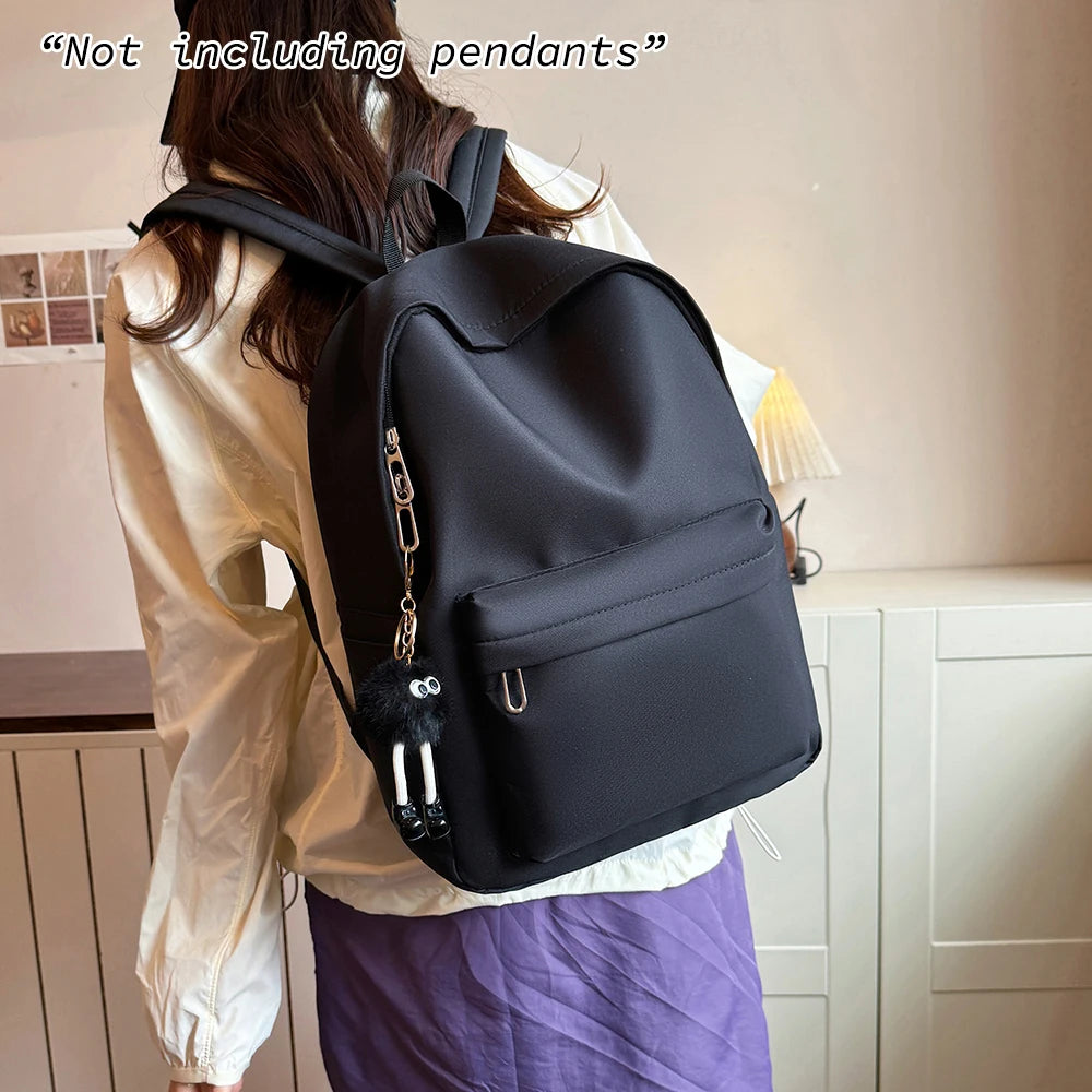 Large Capacity Aesthetic Backpack – Minimalist Korean Style School Bag