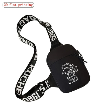Men's Chest Bag with Music Boy 2D Print – Crossbody Sling Bag