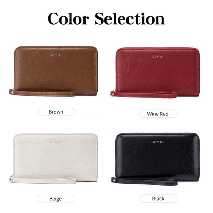RFID Blocking Women's Large Accordion Wallet Clutch