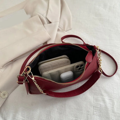 Lychee Pattern Shoulder Bag Women's Luxury Underarm Hobo