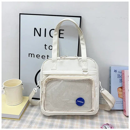 Kawaii Ita Bag Nylon Tote – Large Shoulder Bag for Teen Girls