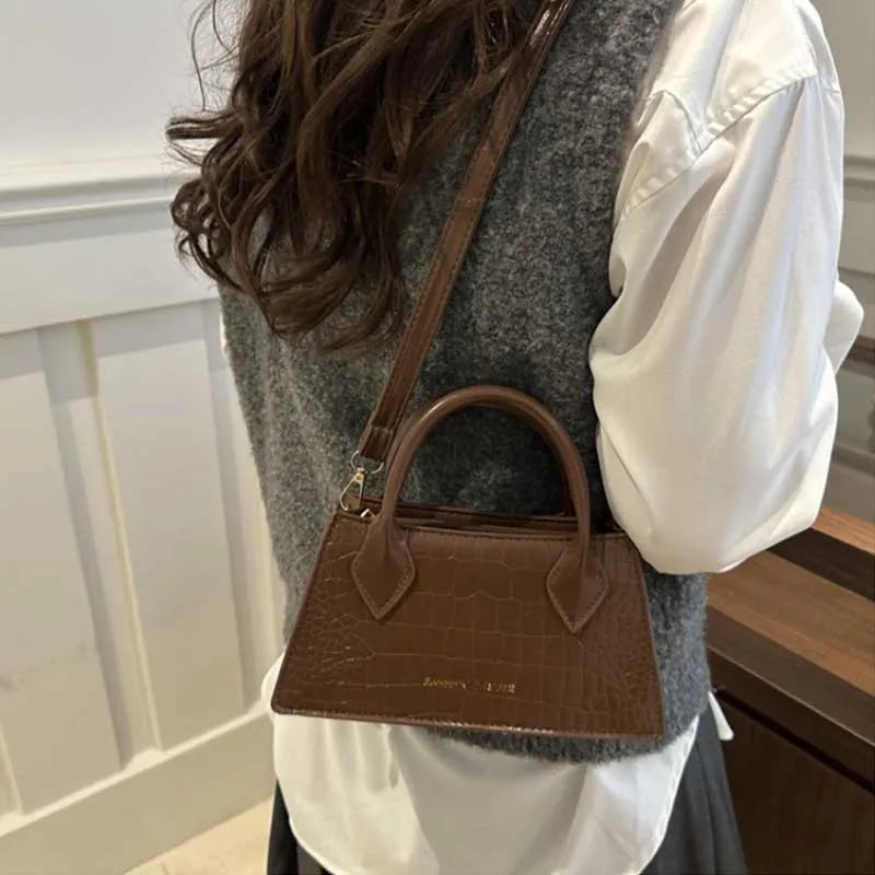 Small Crossbody Bag Elegant Croc-Texture Women's Mini Handbag