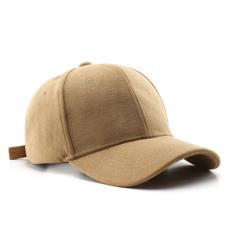 Suede Baseball Cap – Unisex Snapback Hat for Men & Women
