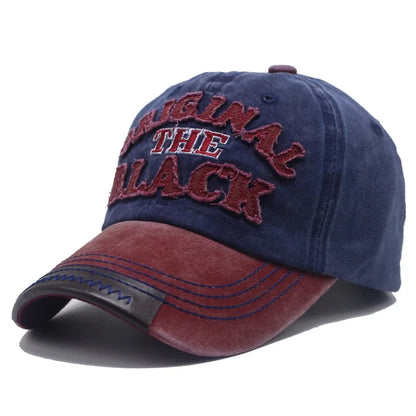 Unisex Vintage Baseball Cap Cotton Hats Men Women Casual 3d Black Letter Embroidery Outdoor Sports
