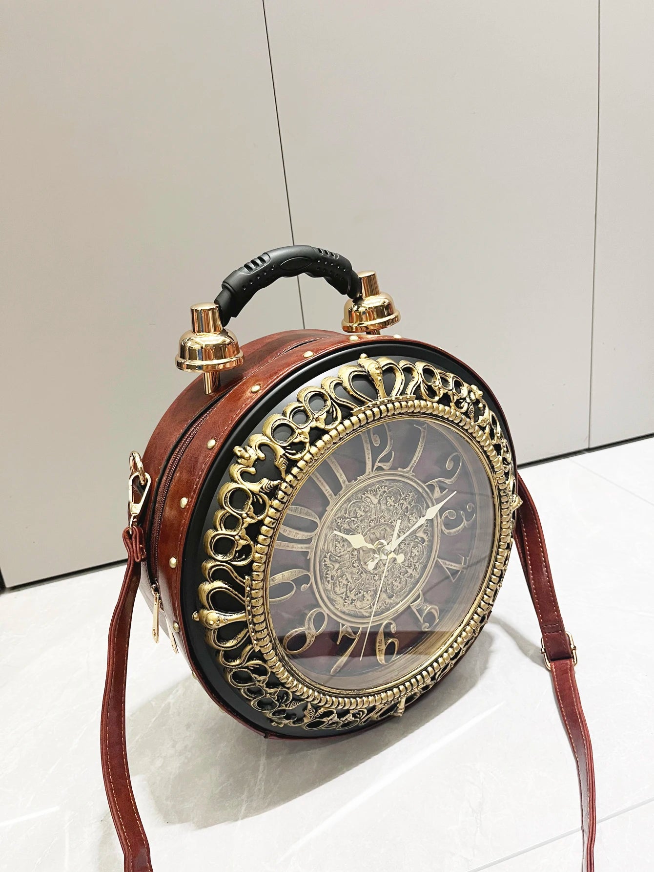Luxury Designer Purses Handbags Vintage Simulated Clock Design Shoulder Crossbody Bags Funny Women S