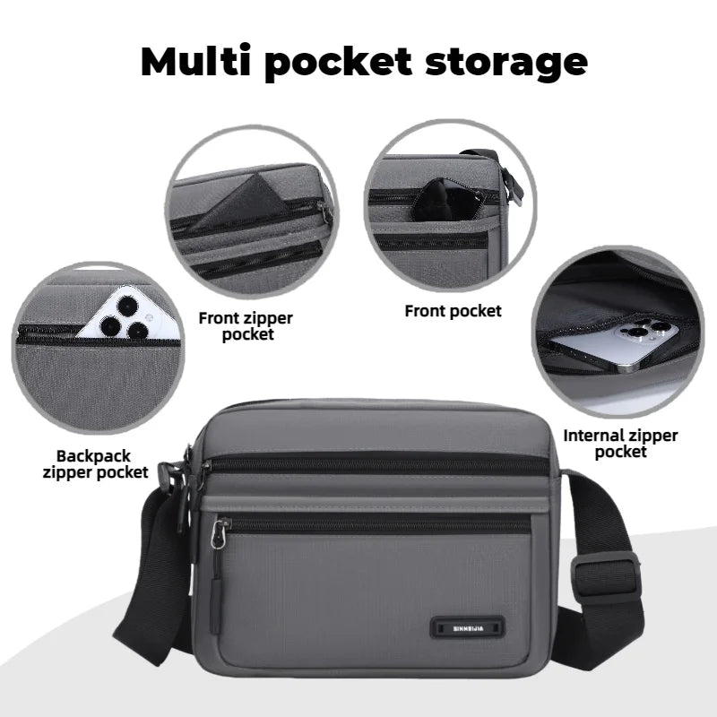 Men's Large Capacity Nylon Crossbody Shoulder Bag