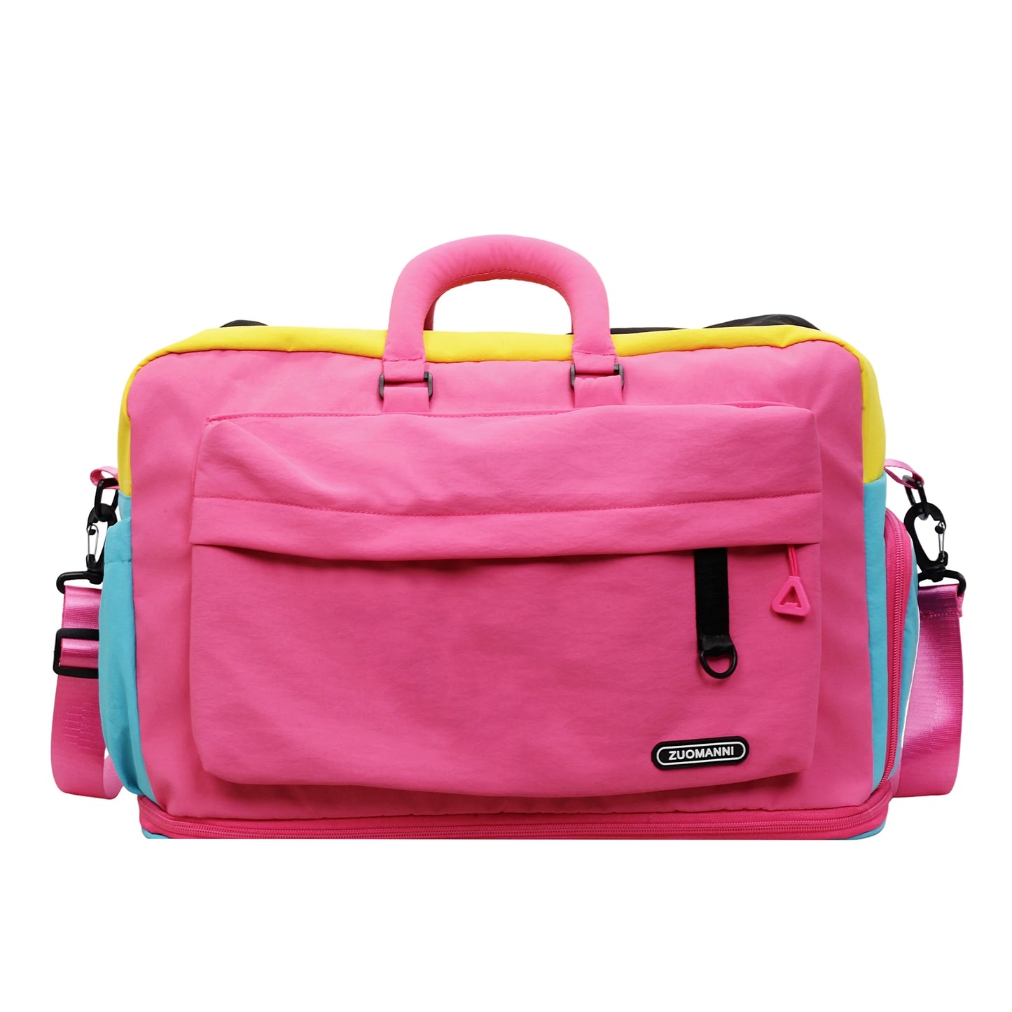 Gym Duffle Bag with Shoe Compartment – Color Block Travel Tote