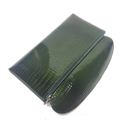 Patent Leather Long Wallet Women Crocodile Pattern Clutch Purse