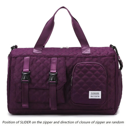 Gym Duffle Bag Large Capacity Nylon Argyle Travel Sports Bag