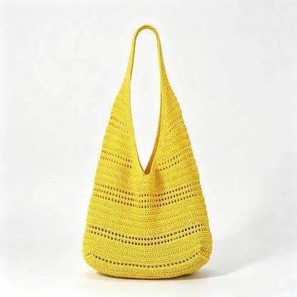 Hollow Woven Tote Bag for Women – Korean Beach Shoulder Bag