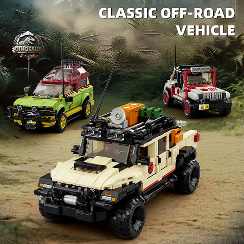 Jurassic Dinosaur Off-Road Vehicle MOC Building Blocks 3-in-1