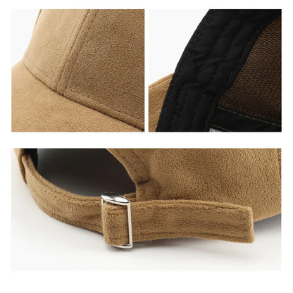 Suede Baseball Cap – Unisex Snapback Hat for Men & Women