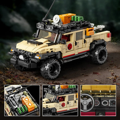 Jurassic Dinosaur Off-Road Vehicle MOC Building Blocks 3-in-1