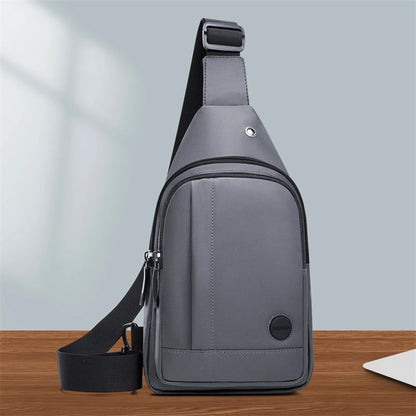 Men's Nylon Sling Chest Bag Waterproof Crossbody Pack