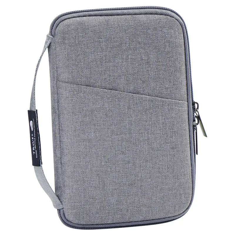 Travel Passport Holder Wallet Family Document Organizer with Zipper