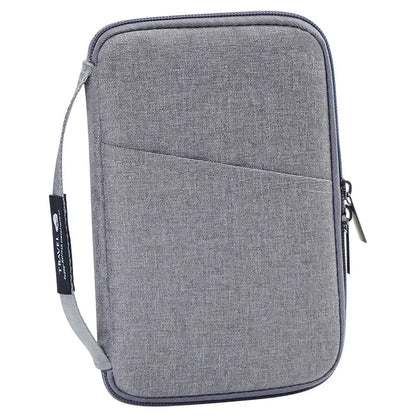 Travel Passport Holder Wallet Family Document Organizer with Zipper