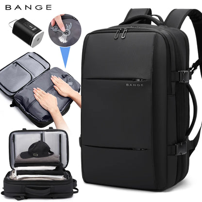 Bange Vacuum Compression Backpack 17" – Expandable Travel & Business Bag