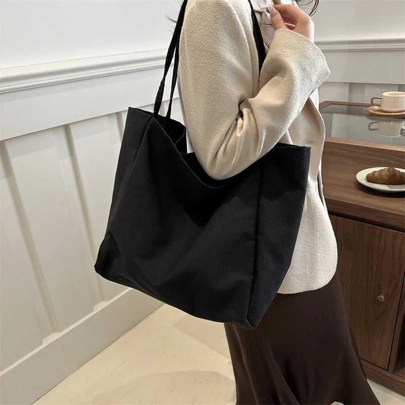Large Capacity Shoulder Bag for Women – Casual Soft Tote Handbag