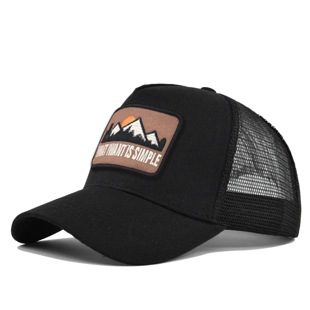 Mesh Breathable Baseball Cap – Embroidery Letter Outdoor Sports Hat