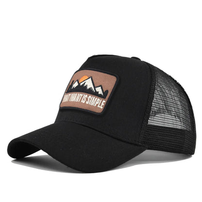 Mesh Breathable Baseball Cap – Embroidery Letter Outdoor Sports Hat