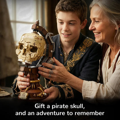 MOC Pirate Skull Globe Building Blocks – Creative Model Kit