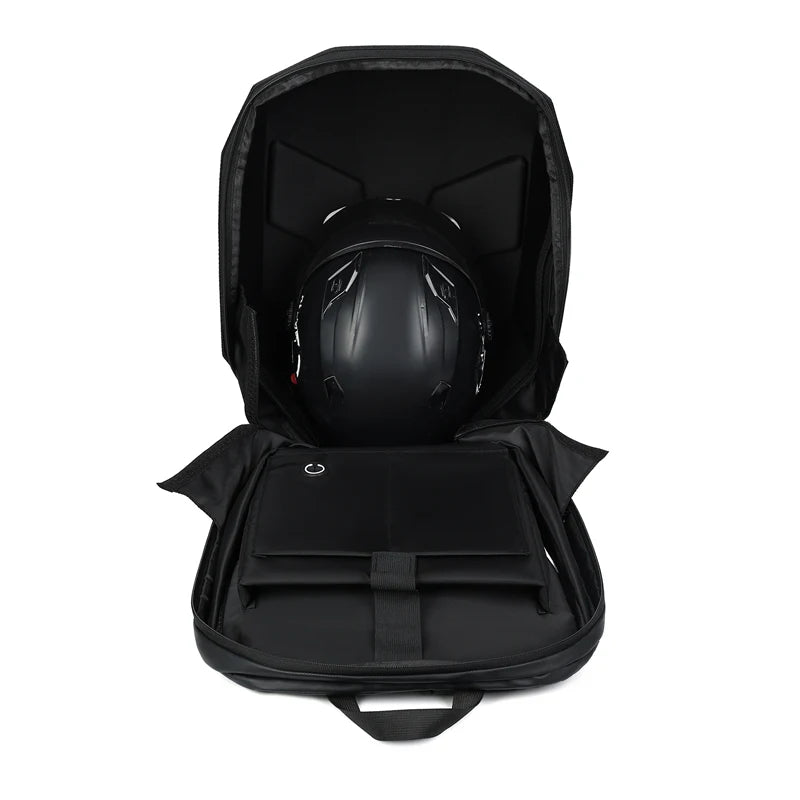 Hard Shell Laptop Backpack – Iron Man Style LED Carbon Fiber Design