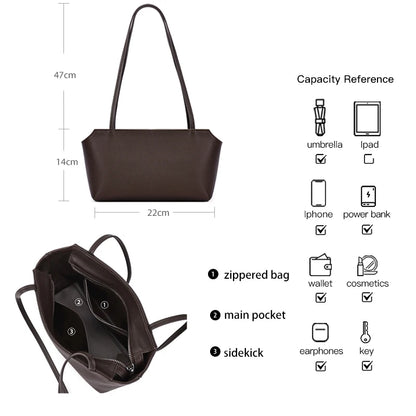 Genuine Leather Mini Shoulder Bag – Women's Pebbled Tote