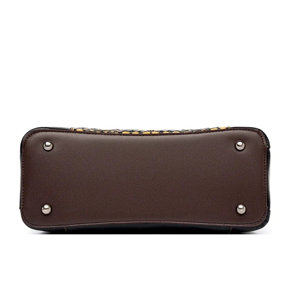 Vintage Embossed Handbag for Women – Large Capacity PU Leather Shoulder Bag