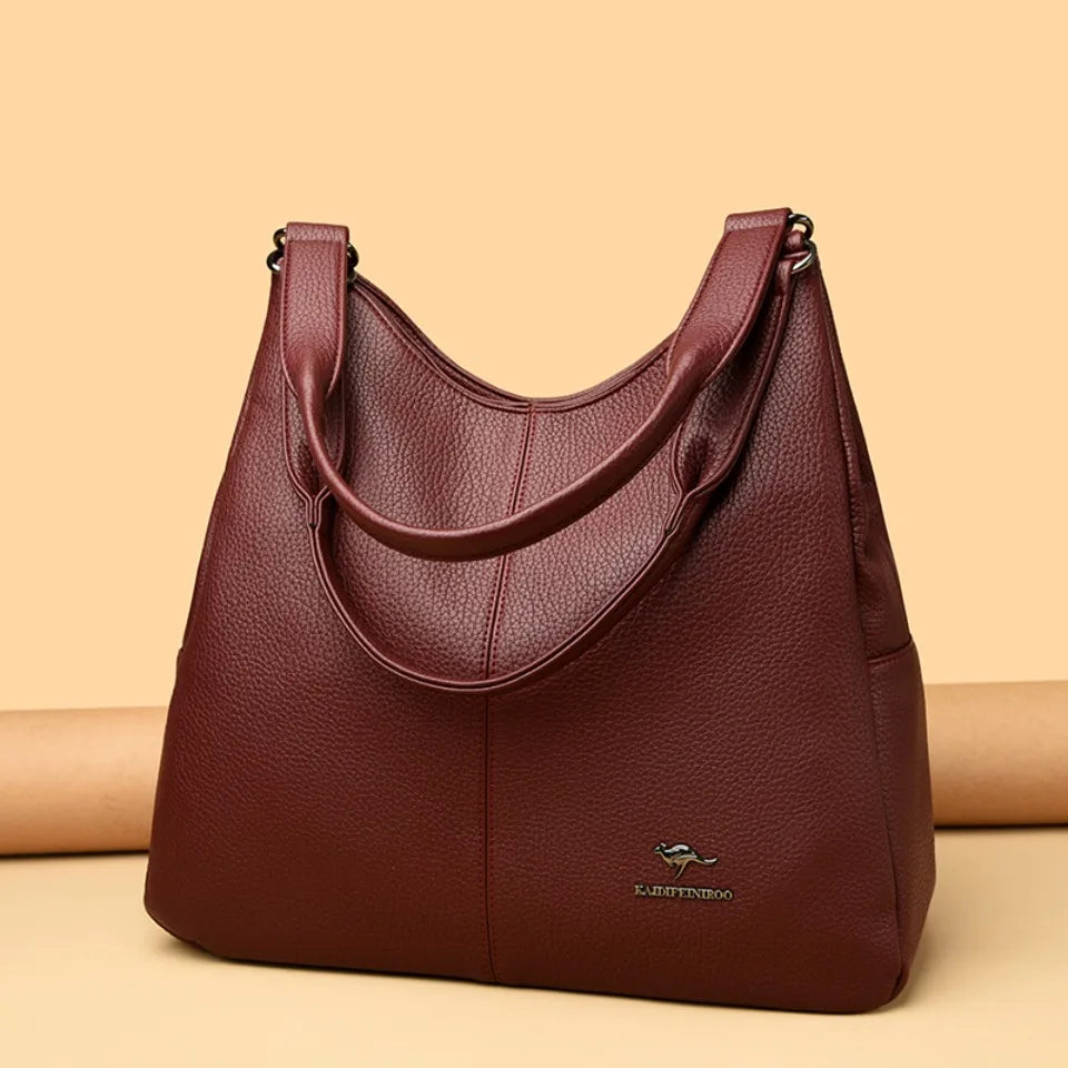 Leather Hobo Bag for Women – Large Top Handle Purse
