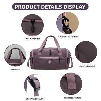 Large Capacity Gym Duffel Bag with Multiple Compartments & Adjustable Strap