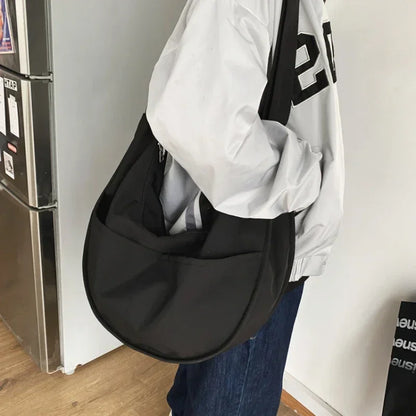 Y2K Large Capacity Nylon Crossbody Hobo Bag – Unisex