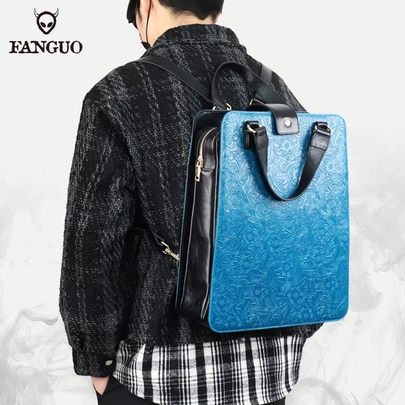 Genuine Leather Anti-Theft Travel Backpack – Vintage Unisex Knapsack