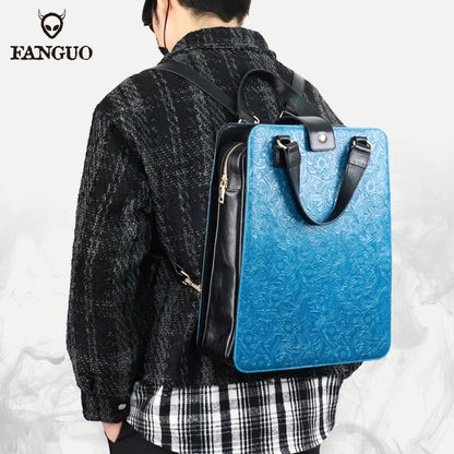 Genuine Leather Anti-Theft Travel Backpack – Vintage Unisex Knapsack