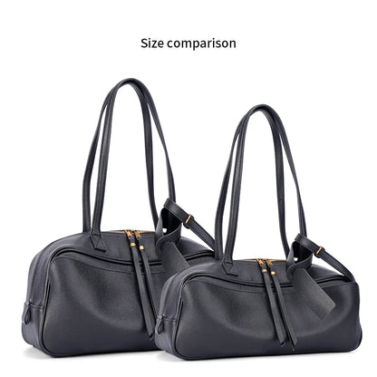 Genuine Leather Tote Bag – Large Capacity Cowhide Shoulder Bag for Women