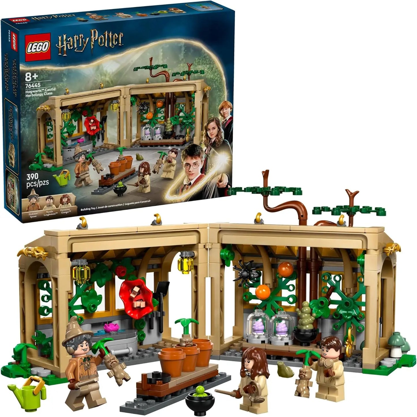 LEGO 76445 Harry Potter Hogwarts Castle: Herbology Class – 390 Pieces