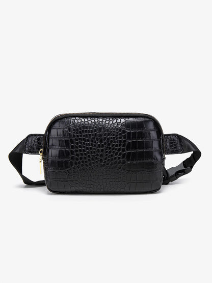 Crocodile Pattern Women's Chest Bag – PU Leather Crossbody