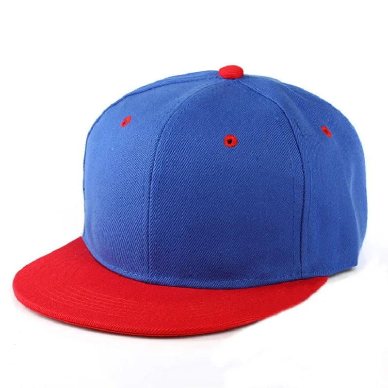 Snapback Hip Hop Cap – Flat Brim Baseball Hat for Men & Women