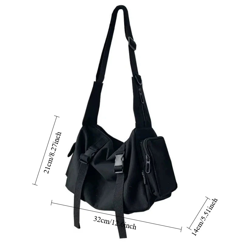 Canvas Crossbody Bag – Large Capacity Shoulder Bag for Women & Men