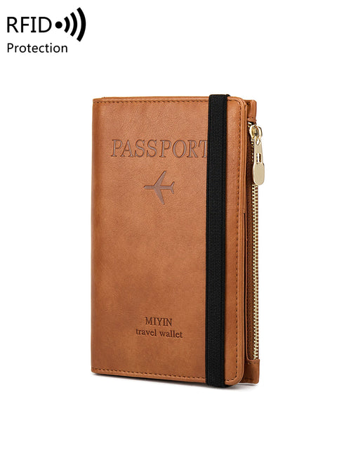 RFID Blocking Passport Holder – Protective Travel Document Case for Women & Men