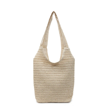Woven Straw Beach Tote Bag for Women – Large Capacity Shoulder Bag