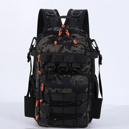 Tactical Fishing & Camping Backpack with Rod Holder – MOLLE Outdoor Sports Bag