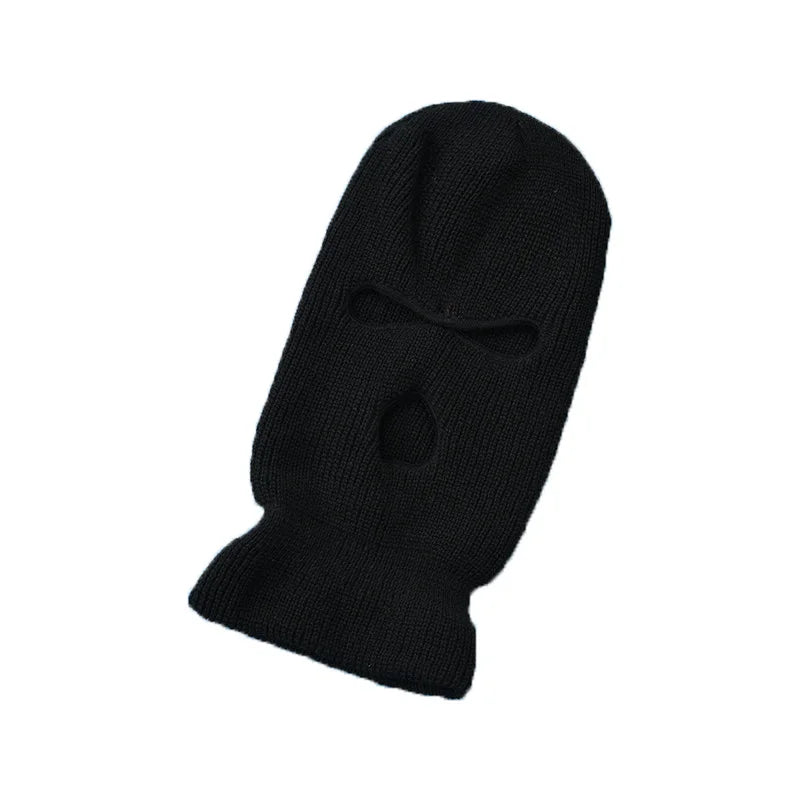 3-Hole Balaclava Ski Mask – Full Face Cover Knit Beanie for Winter & Tactical Use